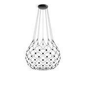 Luceplan Mesh Wireless viseča svetilka, O 100 cm, 4 m, Bluetooth - Dnevna soba/jedilnica - Dizajn - črn - Kovina