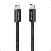 Zolo USB tip-C kabl M/M 1m,  super brzo punjenje 240W, pleteni, crni