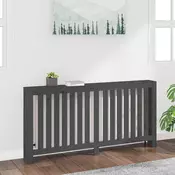 Vidaxl vidaXL Pokrov za radiator siv 169x19x84 cm masiven borov les