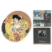 Carmani. Keramični podstavek za kozarce, okrogel (približno 10,5 cm) - Klimt/Adele