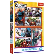 Trefl Puzzle Marvel Avengers: postani junak 2x70 kosov