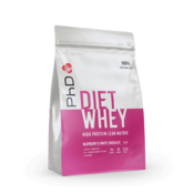 PhD Nutrition Diet Whey 1000g, bela čokolada malina