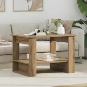 vidaXL Klubska miza Umetni hrast 72 x 50 x 50 cm Konstruiran les