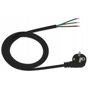 shumee ANSLUTNINGSKABEL MED VINKLAD KONTAKT 3*1,5 OHM ? 1,5M SVART - E+20-010