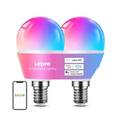 Lepro BP1-2 E14 LED Žarnica z Bluetooth in Wi-Fi, 470 lm, 2-v-paketu