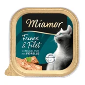 Ekonomicno pakiranje Miamor Feines & Filet 32 x 100 g - Cista perad i pastrva