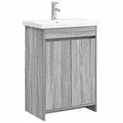 Vidaxl Komplet pohištva za kopalnico Siva Sonoma 61 x 40 x 84,5 cm