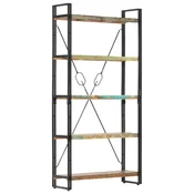 Vidaxl Knjižna omara 5-nadstropna 90x30x180cm trden predelan les