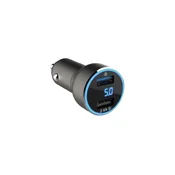 Winner Group - Auto punjac sa displejem 2xUSB-A Power Delivery 30W crn