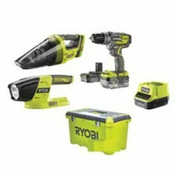 Ryobi aku set R18PDBL-252V( buš.,usisav.,svijetiljka)RPP24
