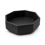 shumee Črna osmerokotna geometrijska skleda, moderna oblika