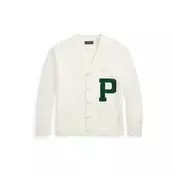 Polo Ralph Lauren Pletena jopa  kremna / temno zelena
