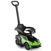 Costway 3-v-1 otroški guralec Lamborghini z varnostno ograjo zelena