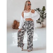 Spodnie damskie wide leg w kwiaty LOVEGARDEN czarne Dstreet