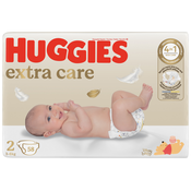 HUGGIES Extra Care 2 plenice za enkratno uporabo (3-6 kg) 58 kos