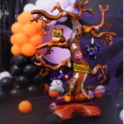 PartyPal Folija balon z motivom drevesca za noč čarovnic 96x128 cm
