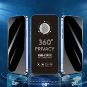 Kaljeno steklo za iPhone 16 Pro/17, Privacy 360 – zaščita pogleda