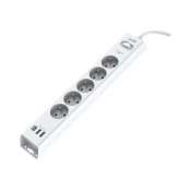 Winner Group - Zaštita od prenapona 5 uticnica + 2xUSB-A + 1xUSB-C bela