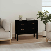 Konzolni ormaric crni 90 x 40 x 78 cm od masivne borovine
