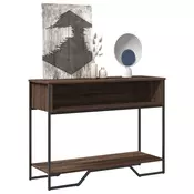 Vidaxl vidaXL Konzolna mizica rjav hrast 100x35x74,5 cm