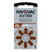 Baterije Za Slušne Aparate Rayovac Extra, Tip 312, 8 Kos