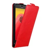 Cadorabo Cadorabo Ohišje, združljivo z Motorola MOTO C v rdeče jabolko - Zaščitni ovitek v obliki flipa z magnetnim zapiranjem, (20564327)