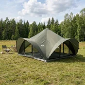 vidaXL vidaXL Tipi šotor Vojaško zelena Za 18 oseb Poliester in jeklo, (5000309477)