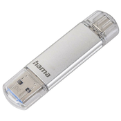 HAMA "C-Laeta" USB stick, USB-C USB 3.1/3.0, 256 GB, 70 MB/s, srebrni