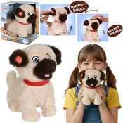 sarcia.eu Puppy Luv Junior COOKIE - INTERAKTIVNI mops, plišasti kužek, otroška igrača, ZVOKI 2+
