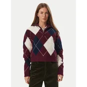 Tommy Jeans Pulover Fluffy DW0DW23351 Vijolična Regular Fit