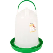Flamingo Twist Napajalnik za perutnino okrogel, zelen/beli 10l