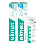Elmex Sensitivni duopak - 2x zobna pasta 100ml + ustna voda 100ml