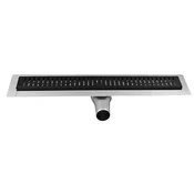 Gelco MANUS ONDA Eleganten Črni Nizkoprofilni Podni Žleb, 750mm, Nerjaveče Jeklo, DN50