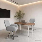 vidaXL vidaXL Vrteči pisarniški stoli 2 kos 54 x 58 x 90 cm Svetlo siva Blago, (5000302301)