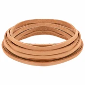 vidaXL Usnjeni trak Svetlo rjava 500 x 0,6 cm Usnje