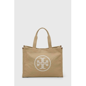 Torba Tory Burch Ella Canvas Tote boja: bež, 148792.275