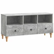 Vidaxl TV omarica Beton Siva 102 x 34,5 x 50 cm Konstruirano leseno