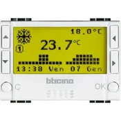 DNEVNI/TEDENSKI TERMOSTAT LIVING LIGHT 3M OGREVANJE/HLAJENJE BELA N4451