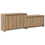 vidaXL TV omarica 147 x 35 x 50 cm Artisan hrast Obdelan les