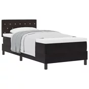 vidaXL vidaXL Box Spring Postelja z Vzmetnico Črna 100x200 cm Žamet, (22051361)