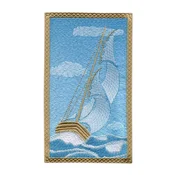 shumee Našitek Jadrnica na morju - Prišit - Vezeni našitek/značka/emblem