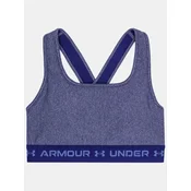 Under Armour Compression Bra Crossback Mid Heather Bra-BLU - Women