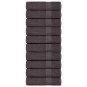 shumee vidaXL Brisače za tuširanje 10kos FROGN antracit 70x140 cm 100% bombaž