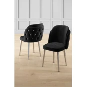 Hanah Home Set stolica Axle, 85x59x146 cm, 6 komada, Crne