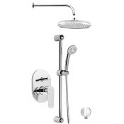 LOTTA Concealed Shower Set with a single lever Mixer Tap, 2 Outlets, Chrome - Krom - Aqualine - LOTTA - 48 - Medeninasti - Vzvod - Krožni - Tlak - 14