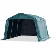 Greatstore Premični šotor za živino 550 g/m2 PVC 3,3x4,8 m temno zelen