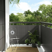 Vidaxl vidaXL Balkonska pregrada, antracitna, 600x100 cm, poliratan