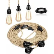 FRIDEKO HOME Vintage viseča svetilka z E27 kablom 8,8m