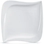 Northix Desertni krožnik iz belega porcelana - sodoben dizajn, primeren za pomivanje v pomivalnem stroju