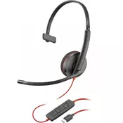 HP Poly Blackwire 3210 Monaural USB-C Headset (Bulk) Slušalke z mikrofonom Žični Naglavni trak Pisarna/klicni center USB Tip-C Črna